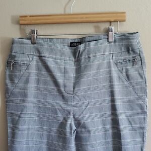 Soho Apparel Women Stretch Gray Checkered Pants